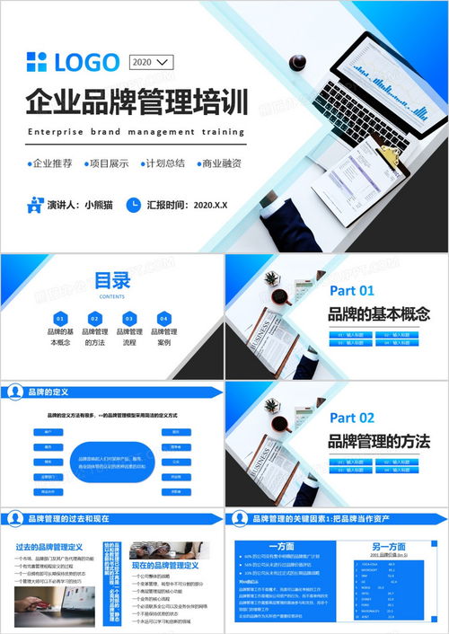 商務(wù)藍(lán)色公司企業(yè)品牌管理培訓(xùn)PPT模板